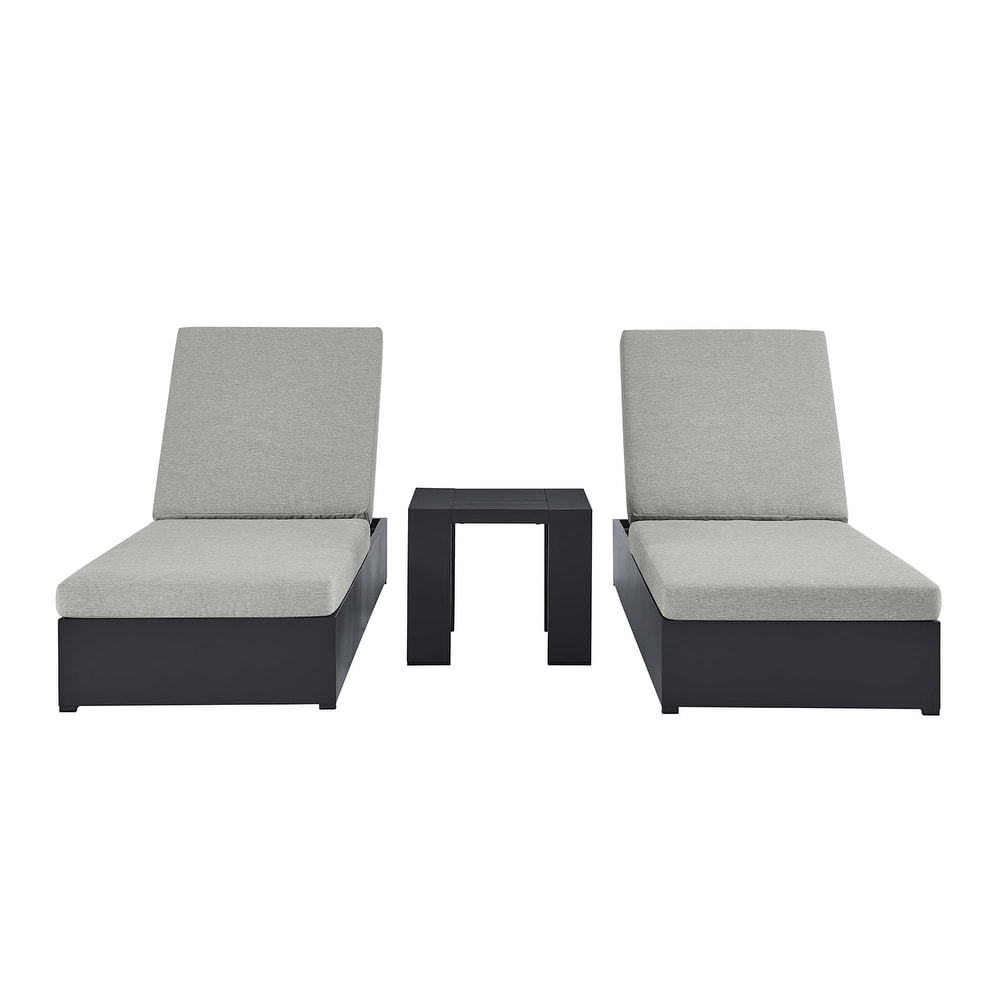 Tahoe Patio Aluminum 3-Piece Chaise Lounge Set