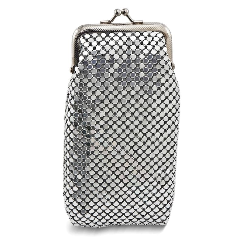 Curata Silver-Tone Sequin Eyeglass / Cigarette / Multi-Purpose Case