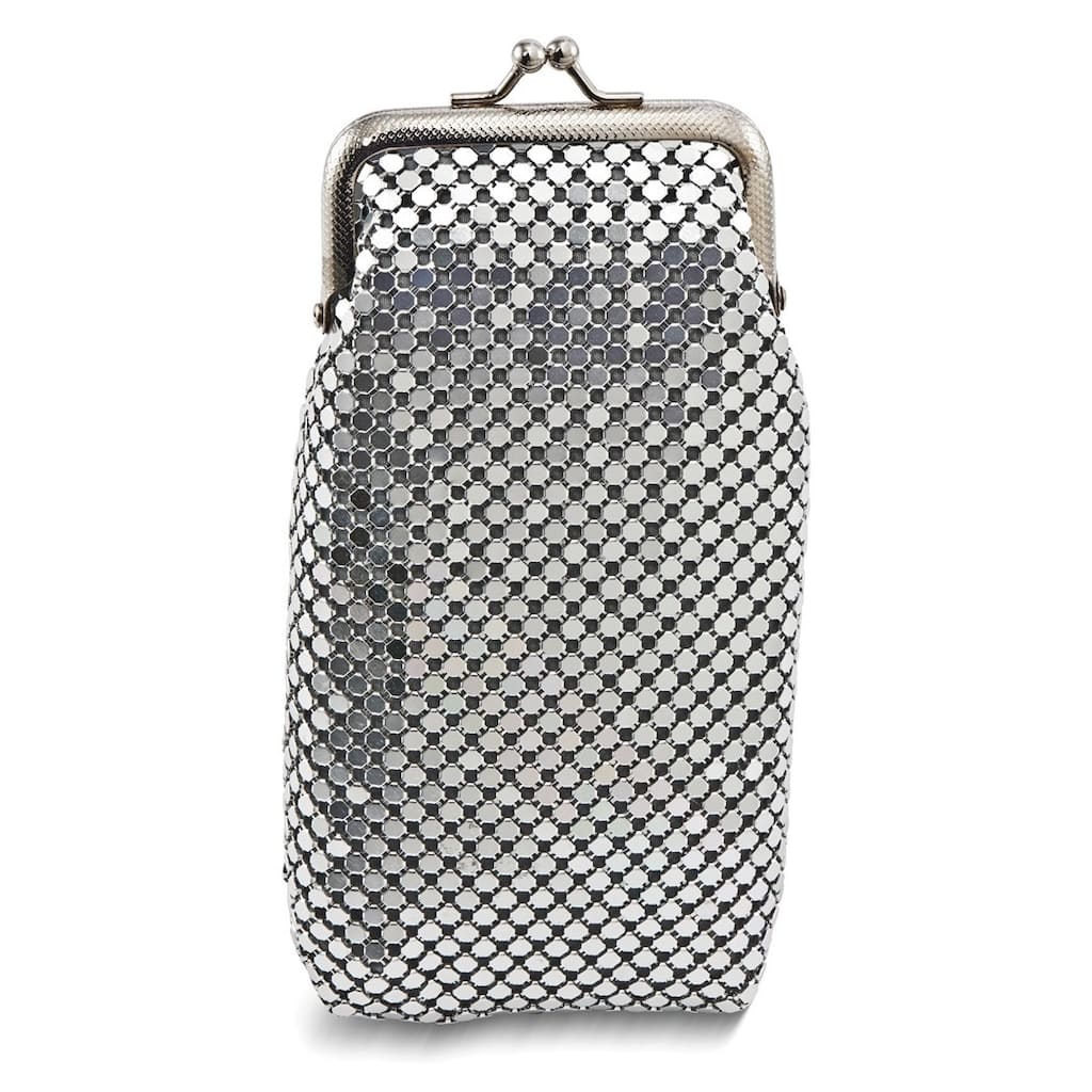 Curata Silver-Tone Sequin Eyeglass / Cigarette / Multi-Purpose Case