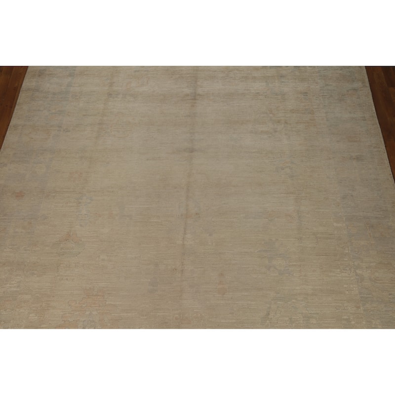 Oushak Turkish Area Rug Vegetable Dye Handmade Wool Carpet - 9'3"x 12'2"
