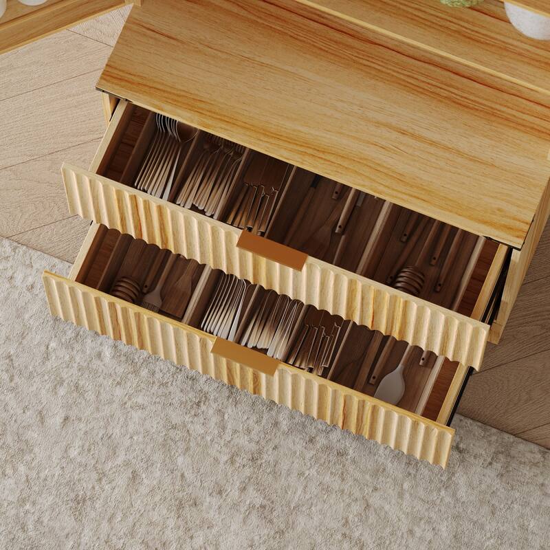 Pantry Cabinet with Double Doors Tall Storage Cupboard with Adjustable Shelves