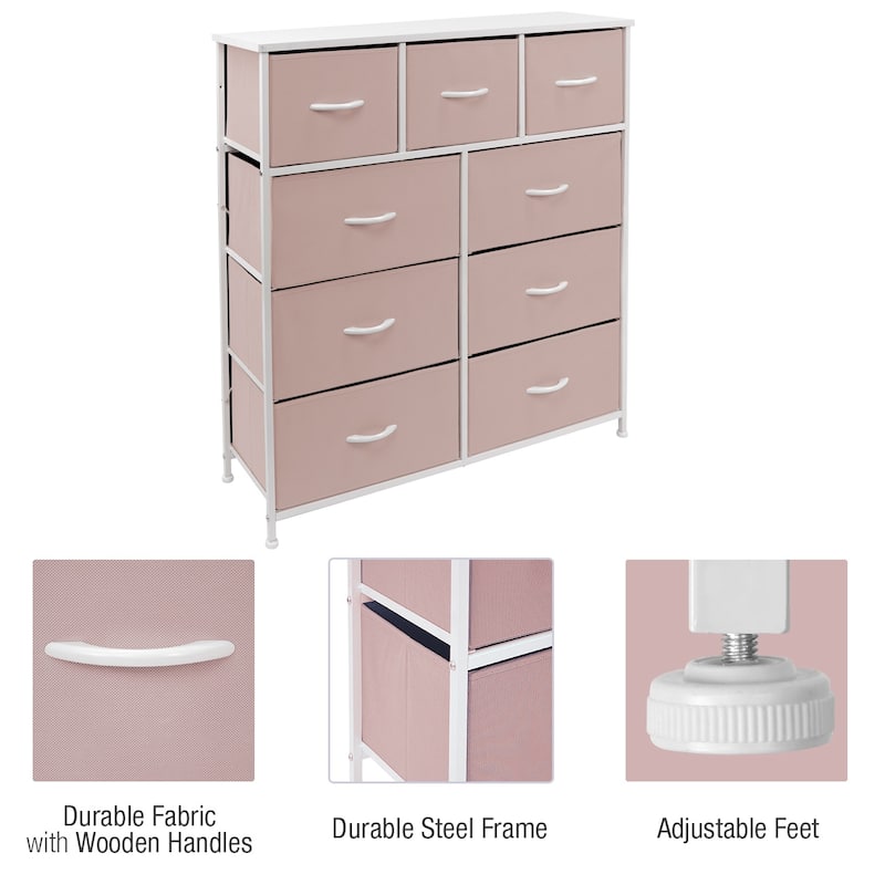 Modern Color Print 9-cubby Storage Tower