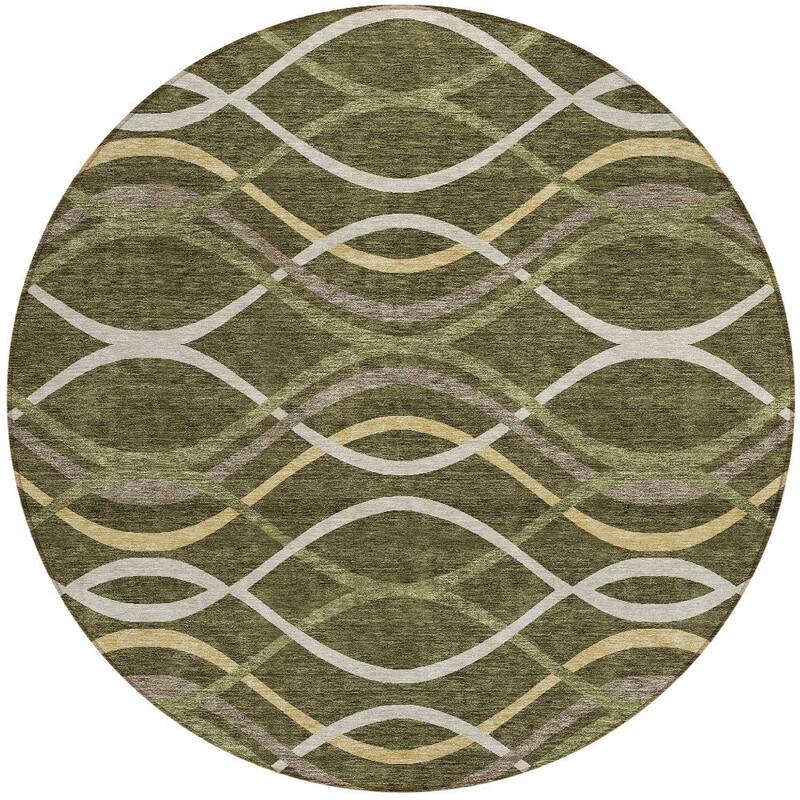 HomeRoots Abstract Transitional Rectangle Outdoor Rug