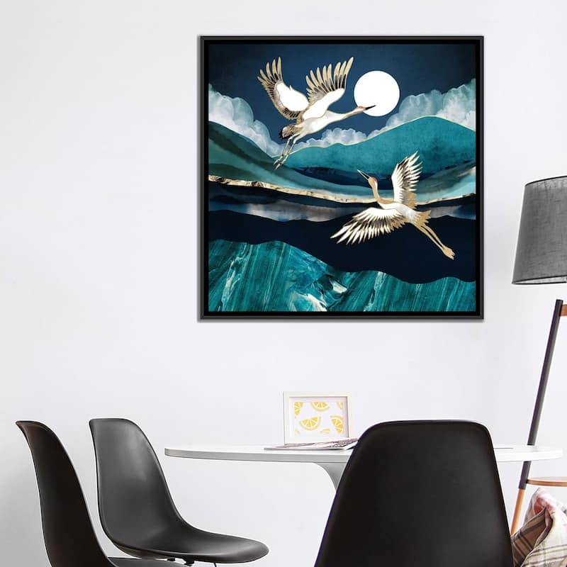 iCanvas "Midnight Cranes" by SpaceFrog Designs Framed Canvas Print