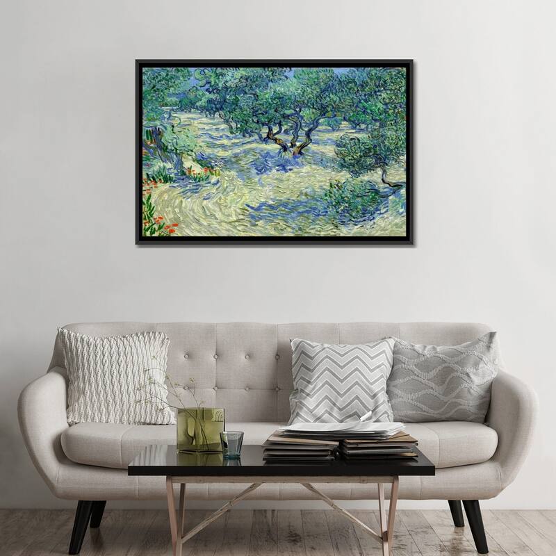 iCanvas "Olive Orchard" by Vincent van Gogh Framed Canvas Print