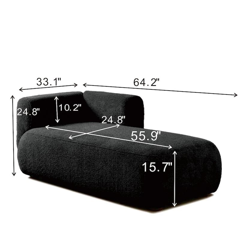 Upholstered Chaise Lounge, Quick assembly and maintenance