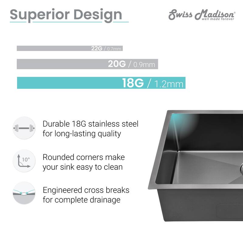 Rivage 32 x 19 Undermount Kitchen Sink