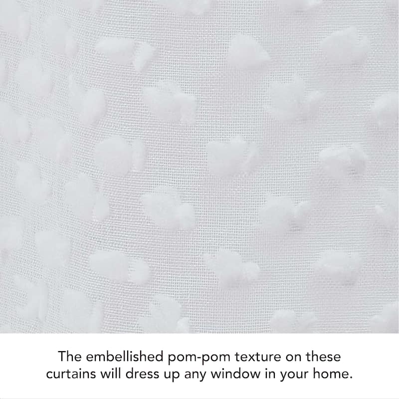 Creative Home Ideas Mia Embellished Sheer Grommet Window Curtain Panel Pair with Tiebacks,