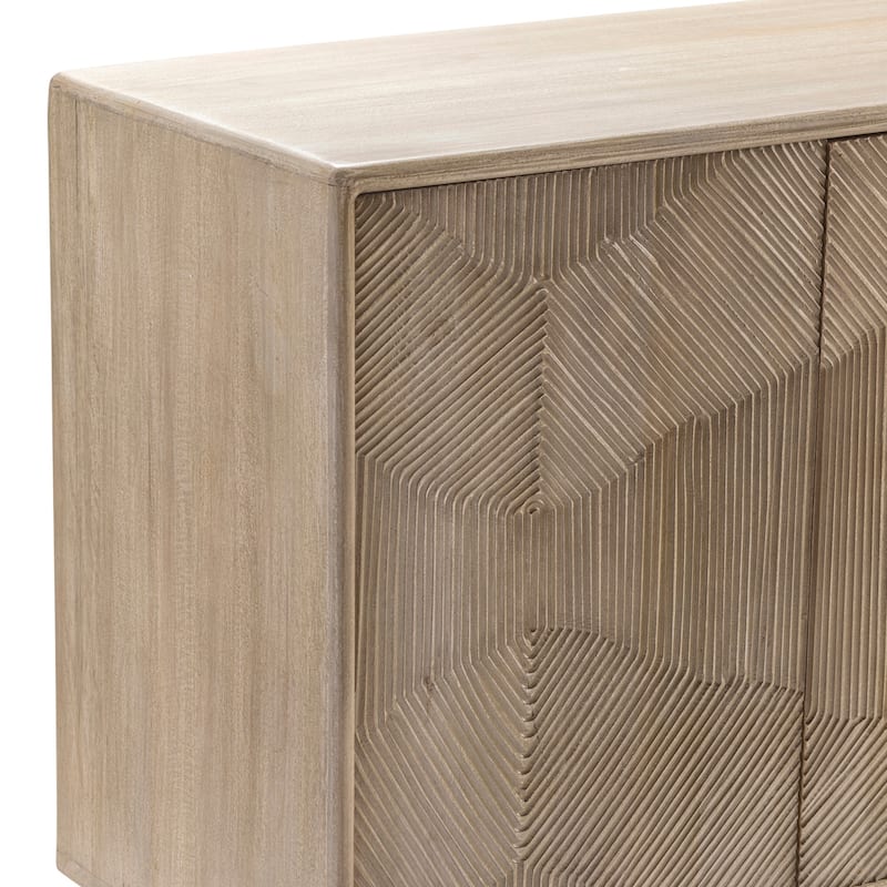 Brighton Four-Door Wooden Sideboard, Beige
