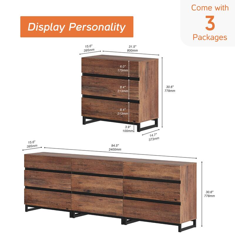 WAMPAT Dresser for Bedroom, Closet Organizers and Storage