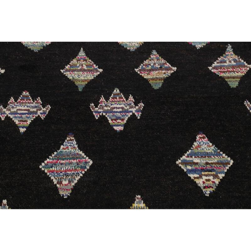 Geometric Moroccan Oriental Dining Room Area Rug Wool Hand-knotted - 8'9" x 11'9"