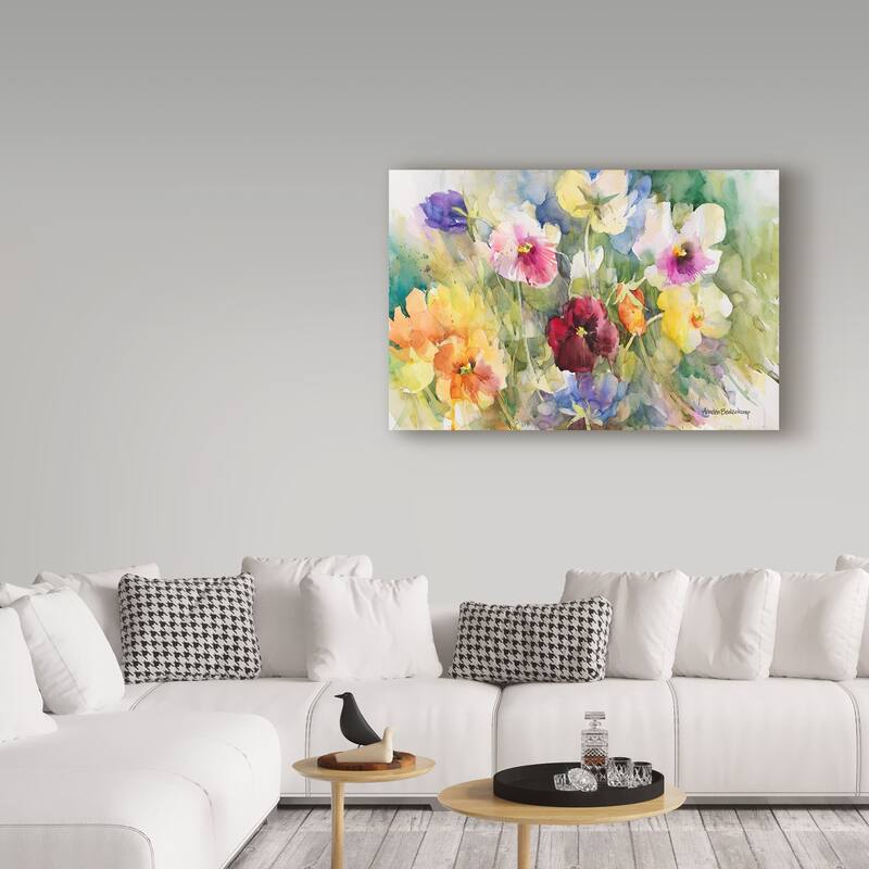 Annelein Beukenkamp 'Pansies Posing' Canvas Art