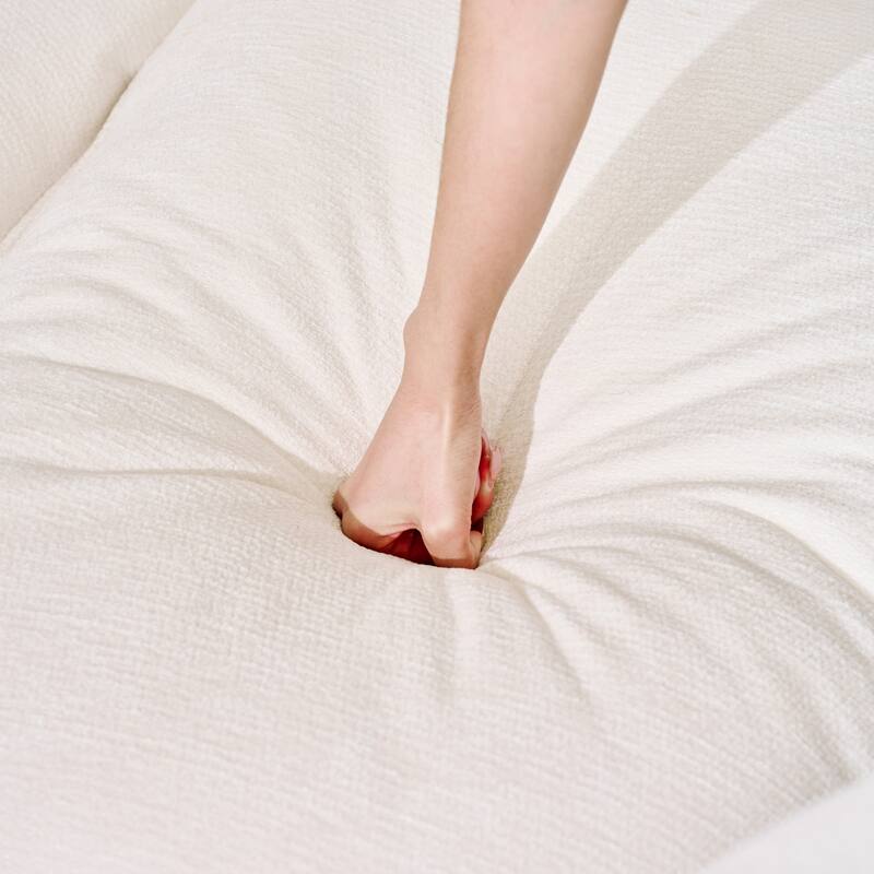 U-Shaped Modular Sectional Sofa, Comfy Deep Seat Cloud Couch with 2 Movable Ottomans, Large 4 Seat Sofa with Pillows