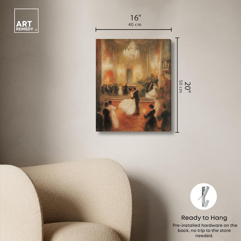 Ballroom Dance Canvas by Art Remedy, Gallery Wrapped
