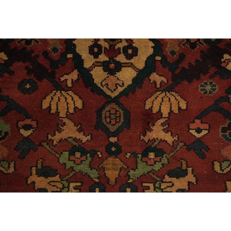 Hand Knotted Oriental 100% Wool Carpet Traditional Geometric Red Bakhtiari Area Rug - 9' 5'' X 6' 9''