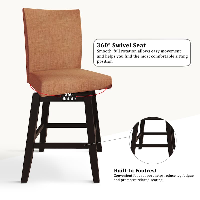 CraftPorch Minimalist Swivel Counter Chairs with Round Table