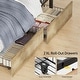preview thumbnail 24 of 24, LED Kids Bunk Bed with Desk Twin Over Twin Metal Loft Bed 2 Drawers Power Outlets