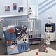 preview thumbnail 4 of 3, Lambs & Ivy Baby Sports 100% Cotton Fitted Crib Sheet - Football/Basketball