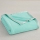 preview thumbnail 2 of 32, Summer Satin Fleece Blanket Throw - Robin Egg Blue