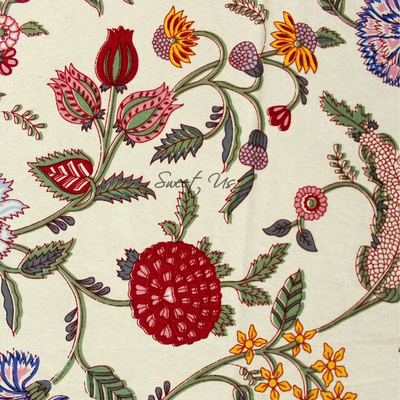 Cotton Floral Berry Print Tablecloth Collection