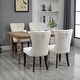 preview thumbnail 1 of 8, Dining Chair Tufted Armless Chair Upholstered Accent Chair, Set of 4