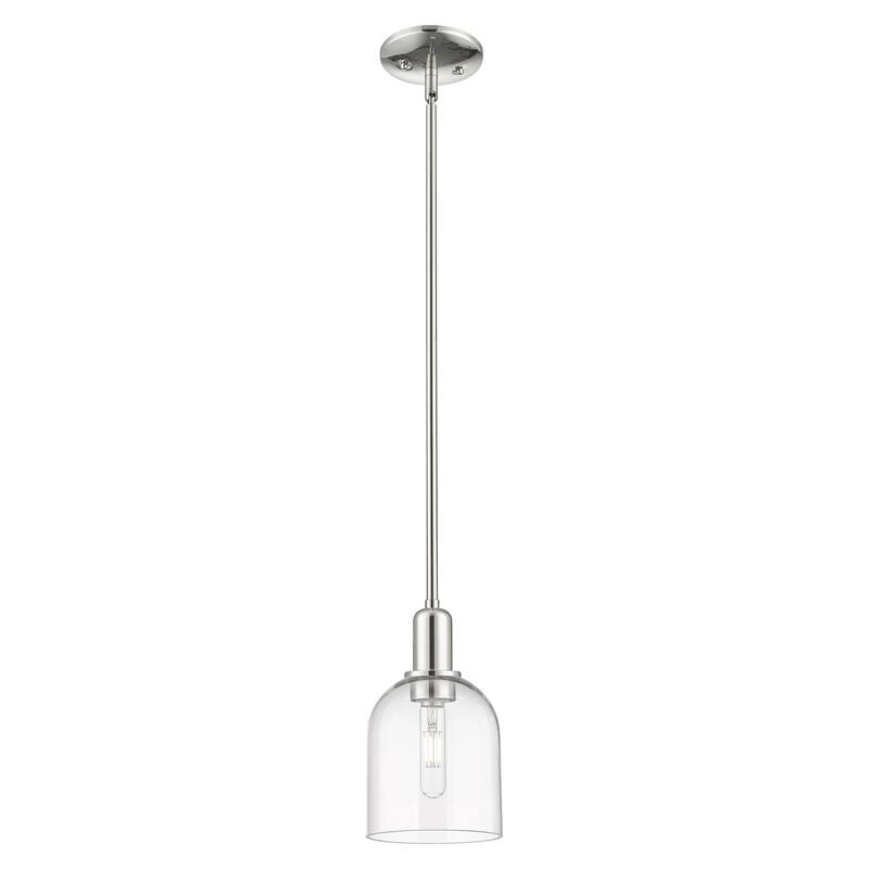 Innovations Lighting Endless Possibilities Arcadia - Bella - 1 Light 6" Stem Hung Mini Pendant - Clear/Polished Nickel