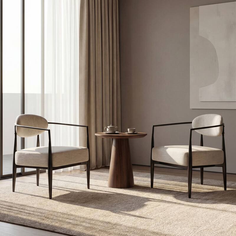 Christopher Knight Home - Amelia Mid-Century Modern Upholstered Accent Armchair with Sturdy Tapered Legs