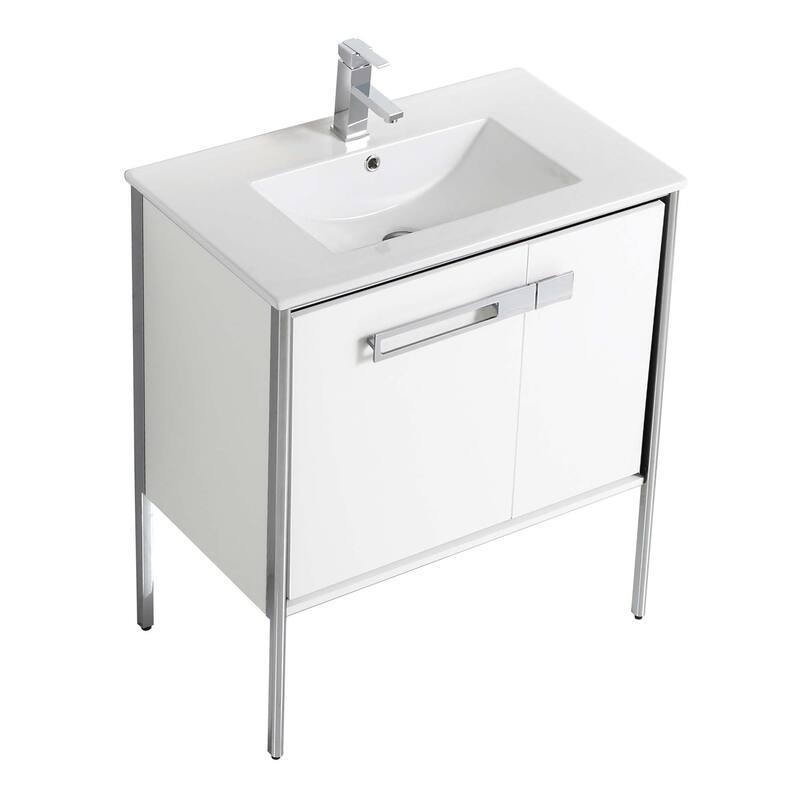 Fine Fixtures Oakville Bathroom Vanity with White Ceramic Sink