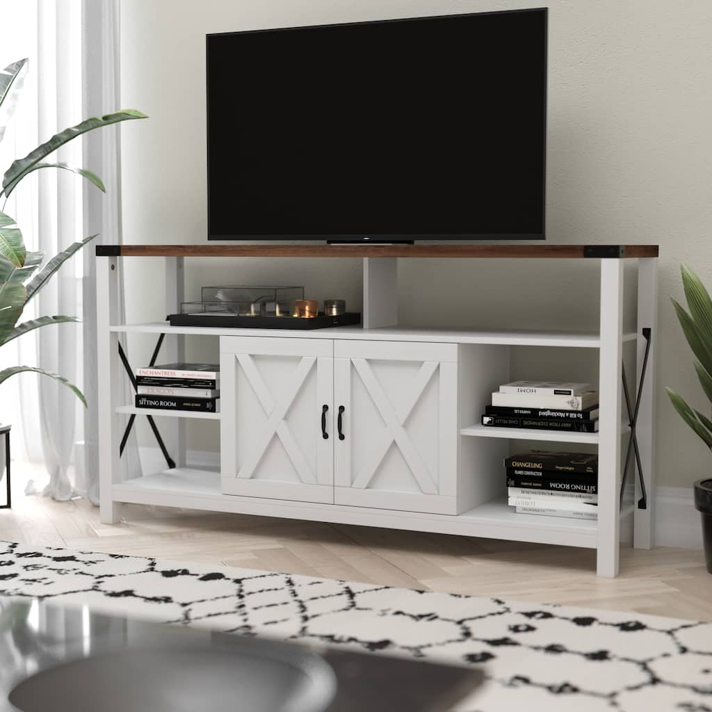 TV Stand for up to 60" TV's with Adjustable Shelf and Storage