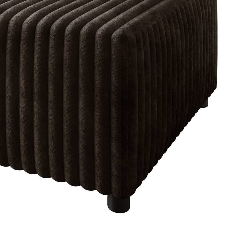 CraftPorch Luxurious Velvet Upholstered Ottoman