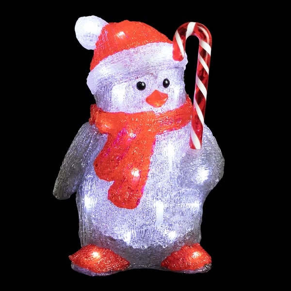 12 quot LED Lighted Commercial Grade Acrylic Santa Penguin Outdoor