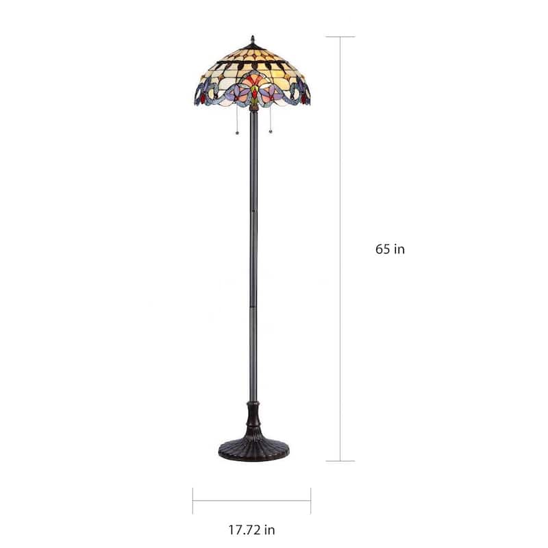 Tiffany Style Victorian Design 2-light Floor Lamp