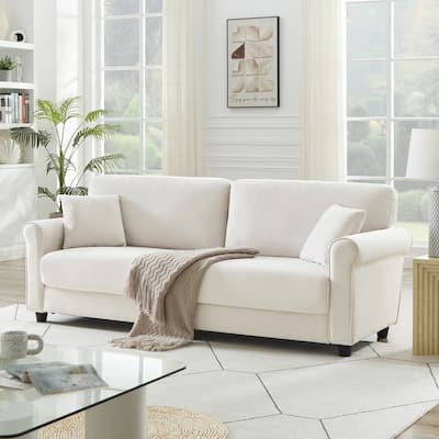 82"Velvet Upholstery Cloud Sofa Couch Cushion Back Deep Seat Loveseat