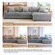 preview thumbnail 77 of 153, 118.4"W Plush Modular Sectional Sofa with Pillows