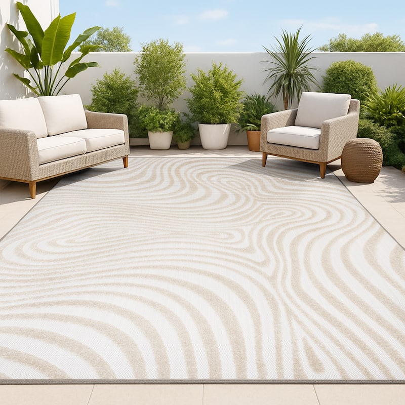 JONATHAN Y Nordby Abstract Groovy Striped Area Rug