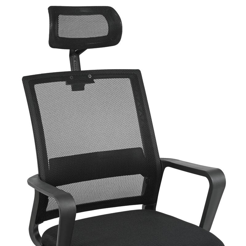 Modern Ergonomic Office Chair with Lumbar Support, Adjustable Headrest, Breathable Mesh Back and Non-Marking Casters