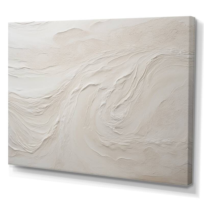 Designart "Modern Beach Beige Sand Charm I" Coastal Beach Sand Wall Art