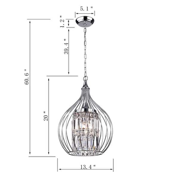 Acatia 3-light Chrome Foyer Pendant