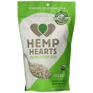 Manitoba Harvest Certified Organic Hemp Hearts ShelLED Hemp Seed- Case of 6 - 12 oz