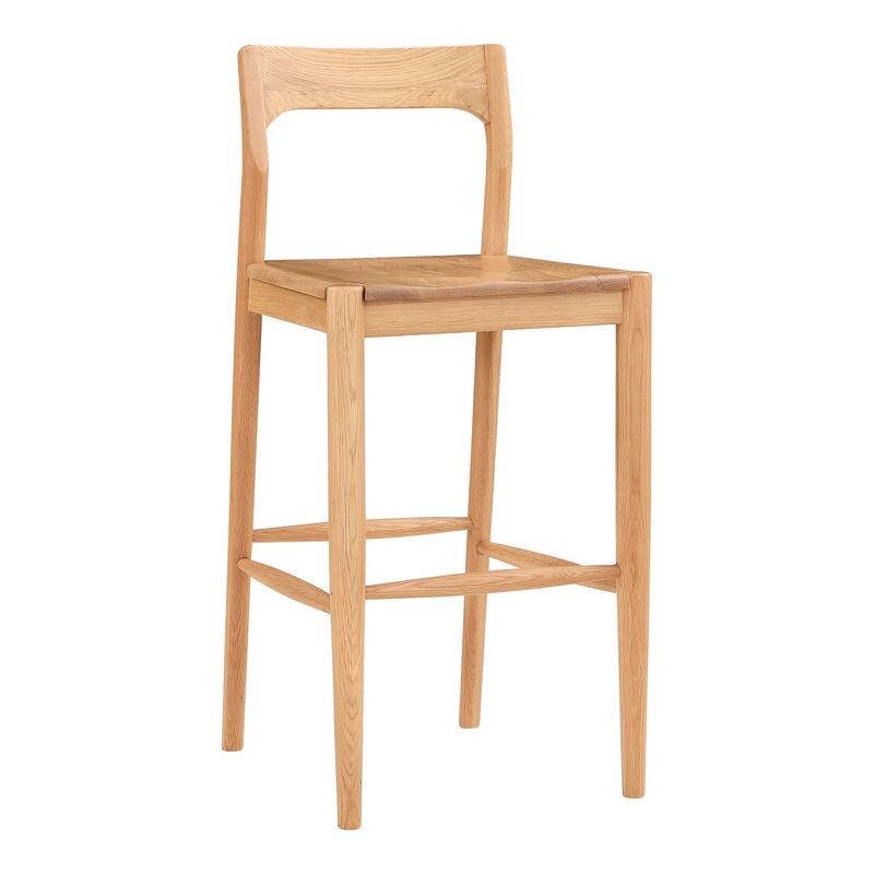 Aurelle Home Owletta Modern Solid Wood Barstool - 19.5"W x 42"H x 20"D