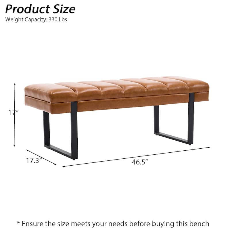 Upholstered Bedroom Bench Tufted Entryway Bench Modern End of Bed Bench Dining Bench with Gold/Black Metal Legs for Window