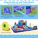 preview thumbnail 14 of 13, Costway Rocket Theme Inflatable Water Slide Park with 2 Slides Splash