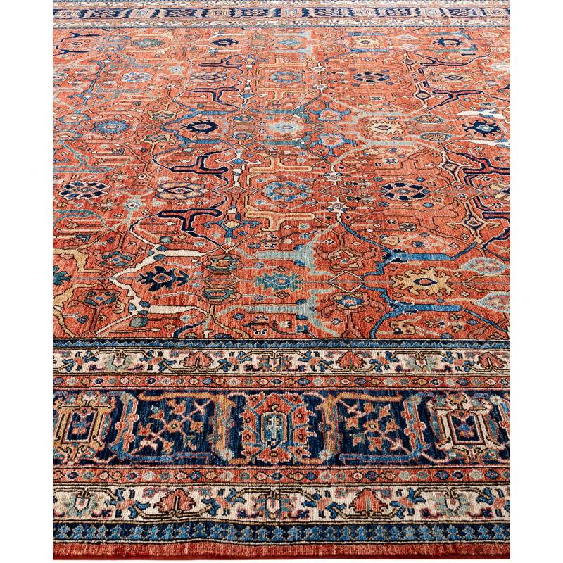 Serapi One-of-a-Kind Hand-Knotted Area Rug - Orange - 10' 0" x 13' 9"