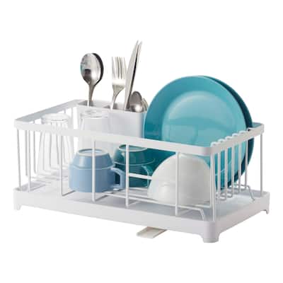 Yamazaki Home Wire Dish Rack, Steel, Holds 17.6 lbs - L 9.06 x W 16.54 x H 6.69 inches