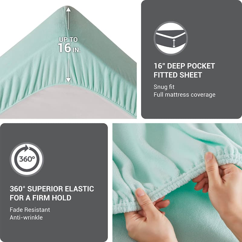 Madison Park Micro Fleece Bed Sheet Set