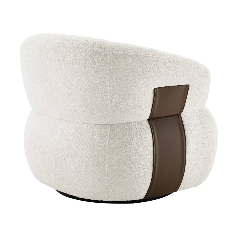 Kieon 33"W 360 Swivel Modern Barrel Chair Accent Chair Set of 2