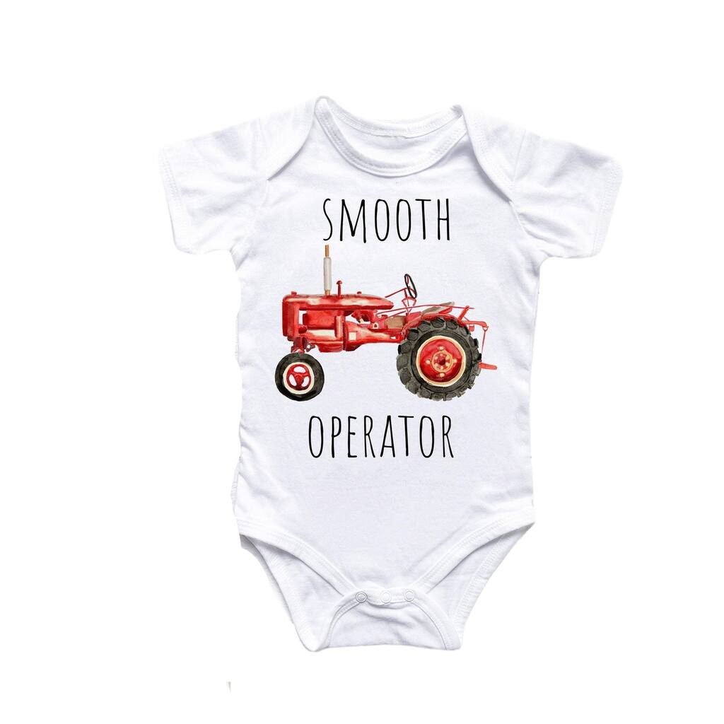 Farm Tractor - Baby Boy Girl Clothes Infant Bodysuit Funny Cute Newborn