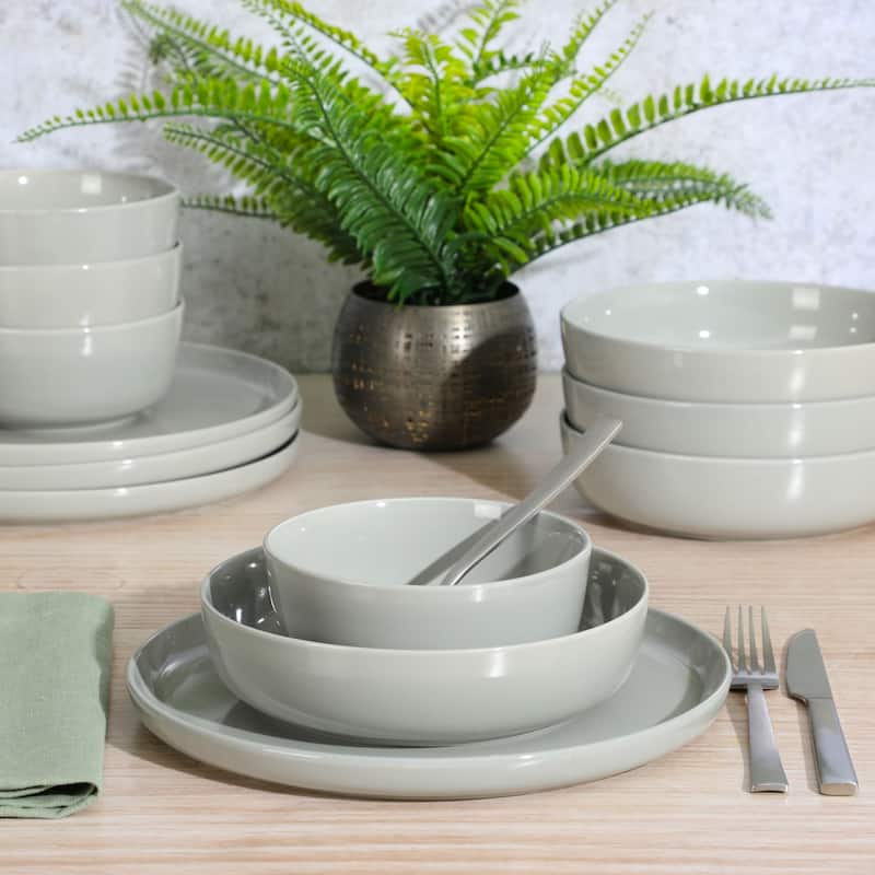 Gibson Home Oslo 12 Piece Porcelain Dinnerware Set