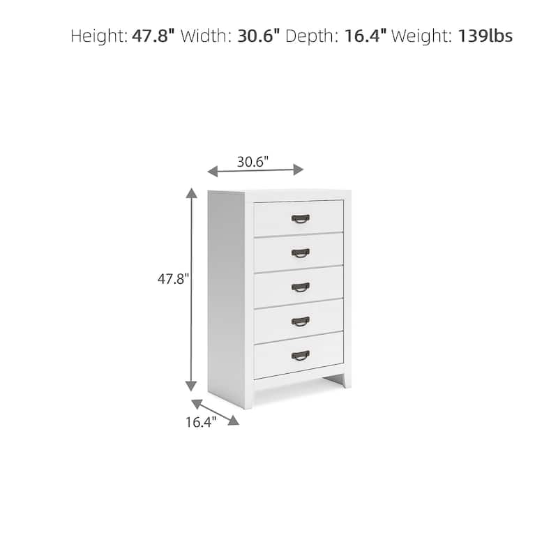 Signature Design by Ashley Binterglen White Chest of Drawers