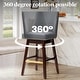 preview thumbnail 37 of 52, Pellebant 30.6'' H Solid Wood Swivel Bar Stool with Back